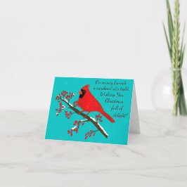 Tarjeta de saludo mágico para Navidades cardinales