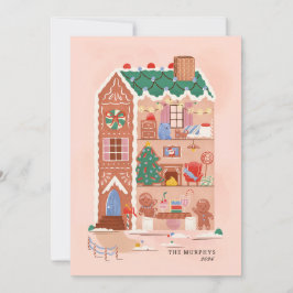 tarjeta de saludo mágico para navidades de casa de