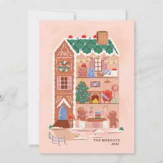 tarjeta de saludo mágico para navidades de casa de
