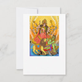 Tarjeta de saludo Mahishasur Mardini Durga