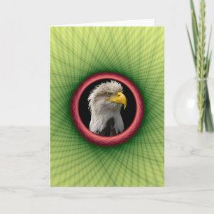 Tarjeta de saludo Marco de tejado amarillo y verde