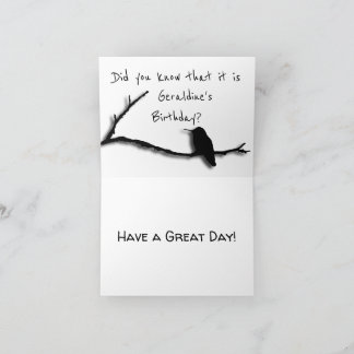 Tarjeta de saludo - Me dijo el pequeño Birdie