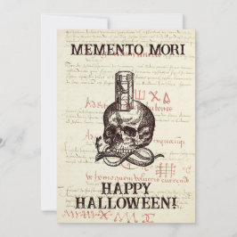 Tarjeta de saludo Memento Mori Halloween