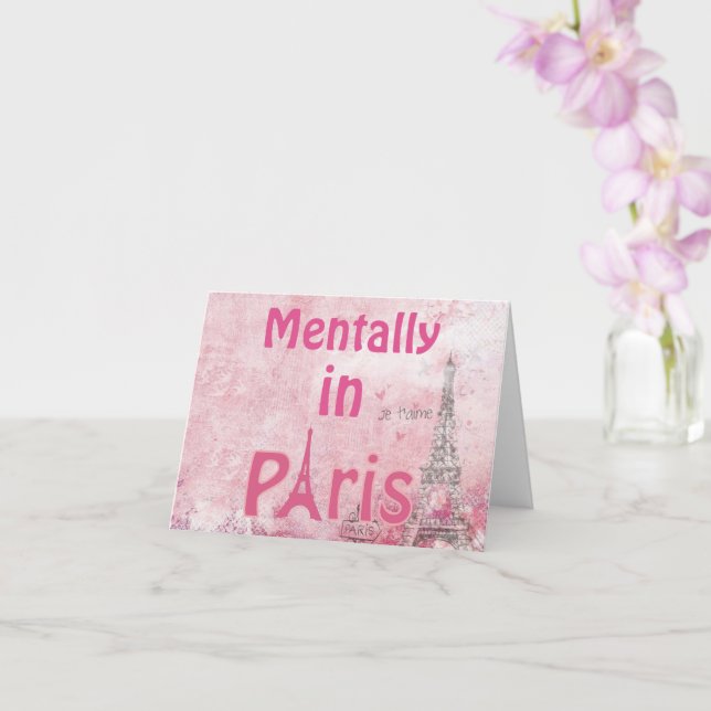 Tarjeta de saludo mentalmente en París (Orquídea)