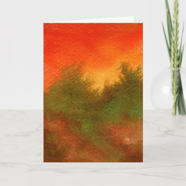 Tarjeta de saludo "Mimminalist Sunset" Country Roa (Anverso)