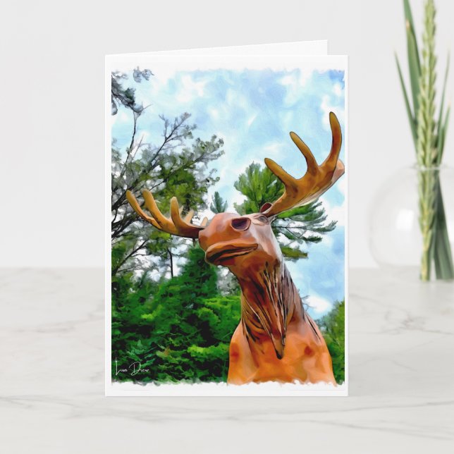 Tarjeta de saludo "Minnesota Moose" de Lisa Drew (Anverso)
