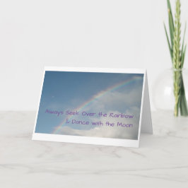 Tarjeta de saludo Moon & Rainbow