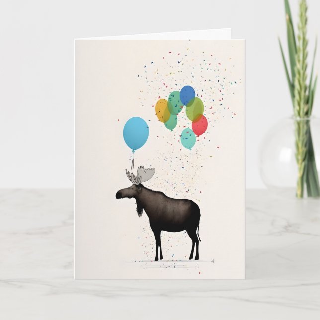 Tarjeta de saludo Moose Fiesta (Anverso)