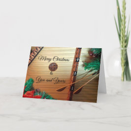 Tarjeta de saludo musical Dulcimer para navidades