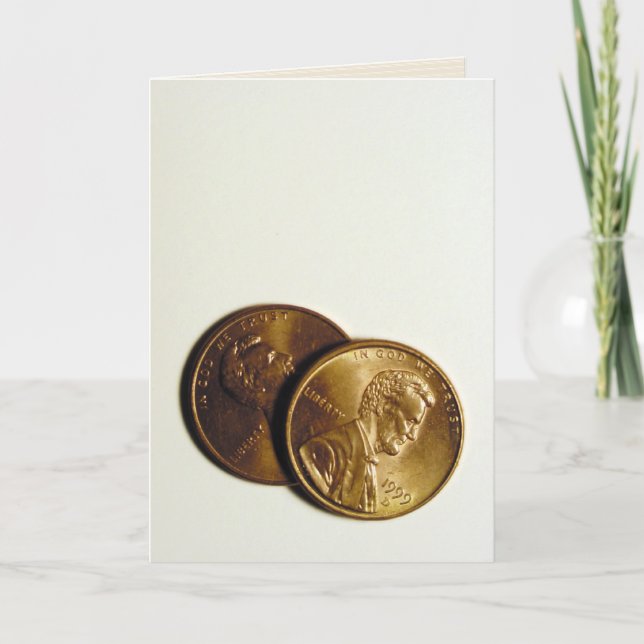 tarjeta de saludo "my two cents" (Anverso)