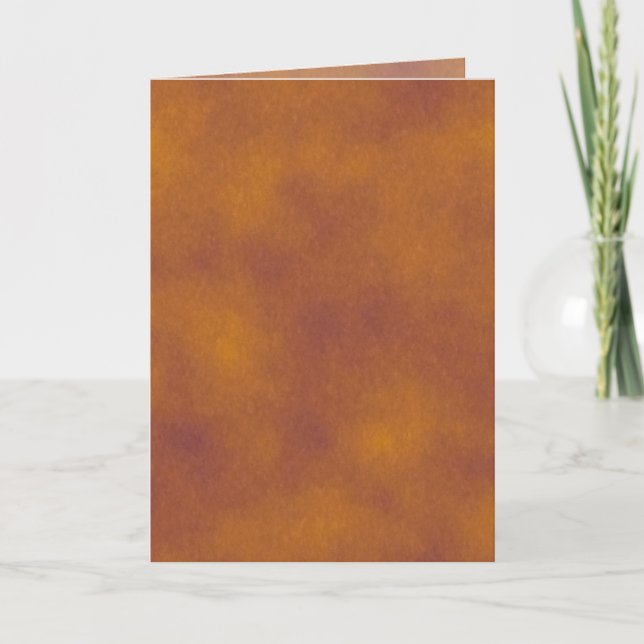 Tarjeta de saludo naranja y púrpura para nubes (Anverso)