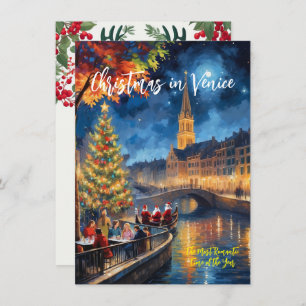 Tarjeta De Saludo "Navidades En Venecia"