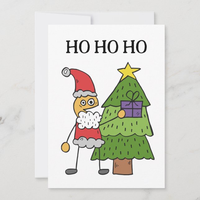 Tarjeta de saludo navideña elegante lista para edi (Anverso)