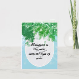 Tarjeta de saludo navideña ; Navidad mágica+