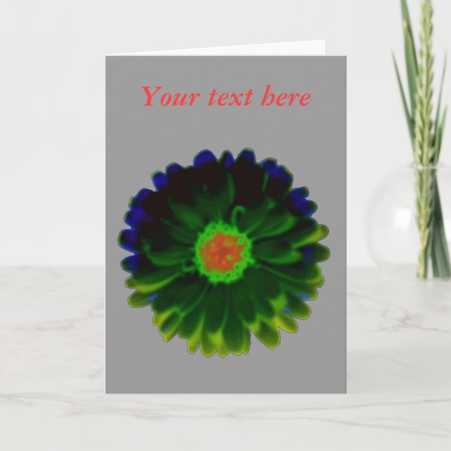Tarjeta de saludo Neon Marigold Personalizado (Anverso)