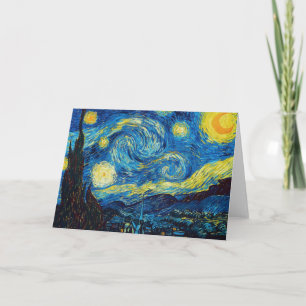 Tarjeta de saludo nocturno Van Gogh Starry