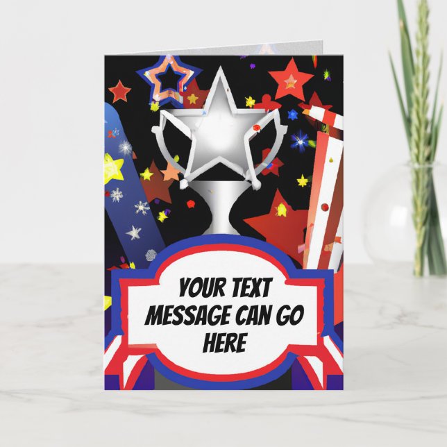 Tarjeta de saludo/nota de la bandera estrellada (Anverso)