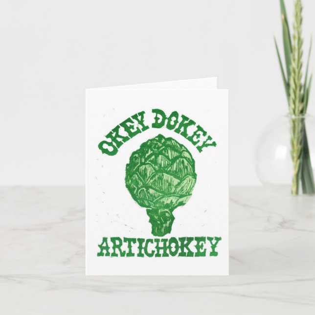 Tarjeta de saludo Okey Dokey Artichokey (Anverso)