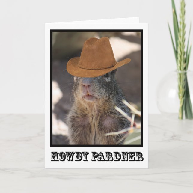 Tarjeta de saludo "Old Squrly" (Anverso)