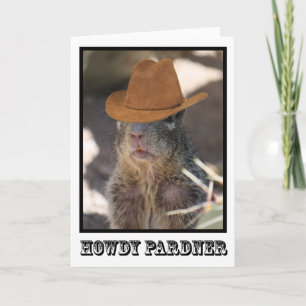 Tarjeta de saludo "Old Squrly"