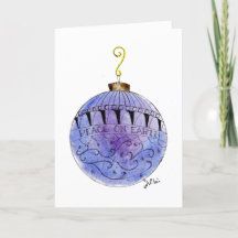 Tarjeta de saludo - Ornamento de paz en la Tierra