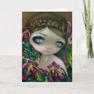 Tarjeta de saludo "Orquídea Dragón"