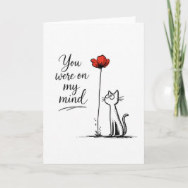 Tarjeta de Saludo para Amantes de Gatos 
