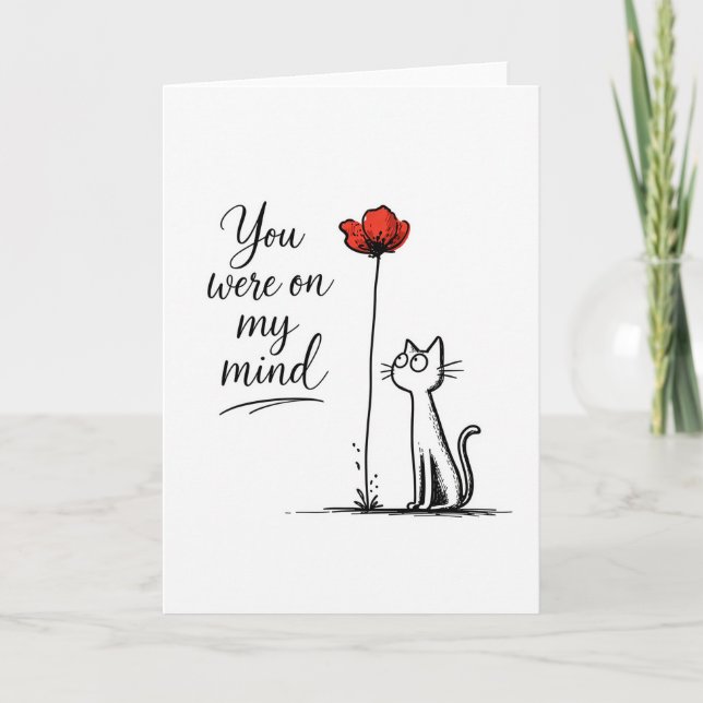 Tarjeta de Saludo para Amantes de Gatos  (Anverso)