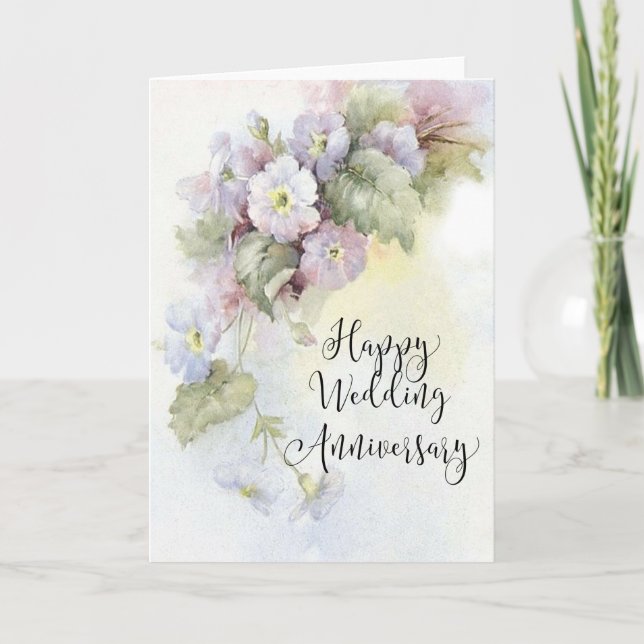 Tarjeta de saludo para aniversarios Bodas (Anverso)