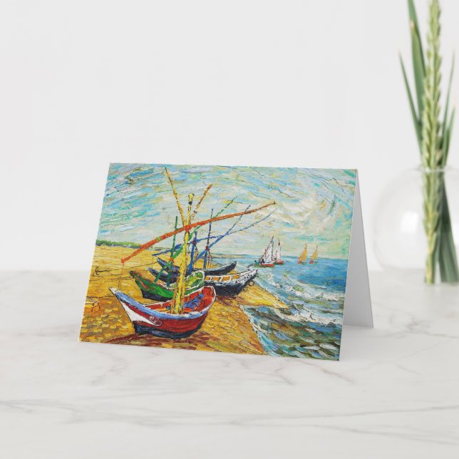 Tarjeta de saludo para barcos pesqueros Van Gogh (Anverso)