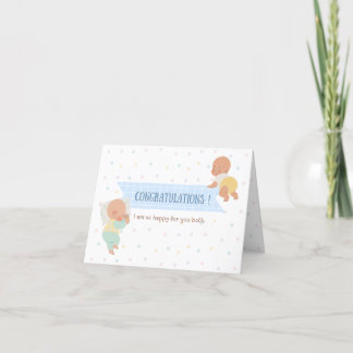 Tarjeta de saludo para bebés recién nacidos