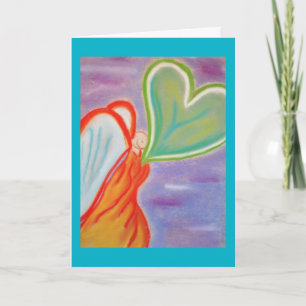Tarjeta de saludo para caminantes de ángel