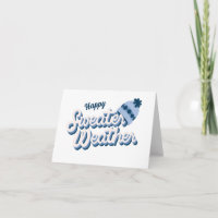Tarjeta de saludo para clima de suéter