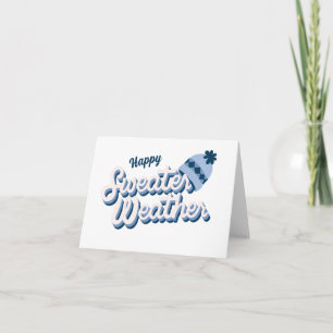 Tarjeta de saludo para clima de suéter