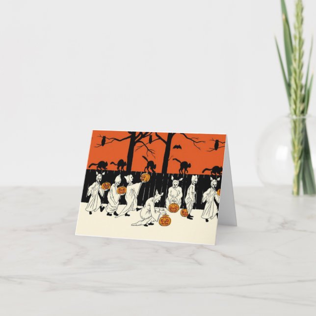 Tarjeta de saludo para desfile de fantasmas (Anverso)