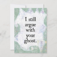 Tarjeta De Saludo Para Discutir Con Tu Fantasma