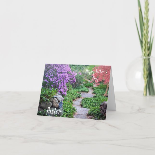 Tarjeta de saludo para el Pastor en el Día del Pad (Anverso)