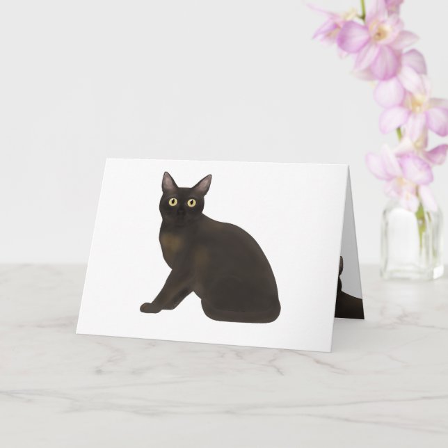 Tarjeta de saludo para gatos de insonorización bir (Orquídea)