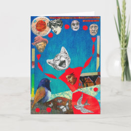 Tarjeta de saludo para gatos de malabarismo