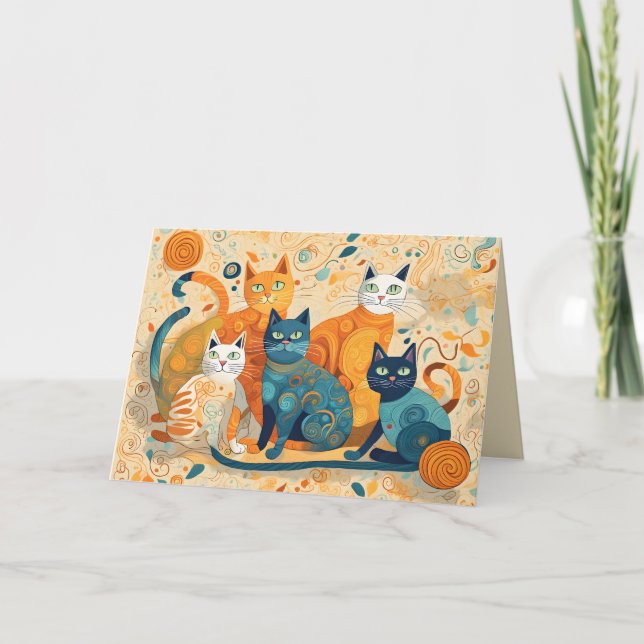 tarjeta de saludo para gatos tranquilizantes (Anverso)