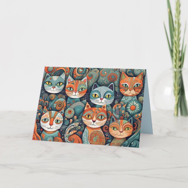 tarjeta de saludo para gatos tranquilizantes (Anverso)