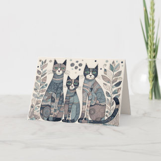 tarjeta de saludo para gatos tranquilizantes