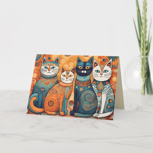 tarjeta de saludo para gatos tranquilizantes (Anverso)