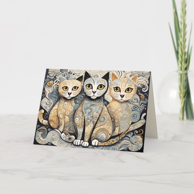 tarjeta de saludo para gatos tranquilizantes (Anverso)