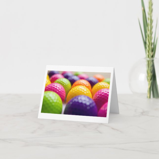 Tarjeta de saludo para golfista (Anverso)