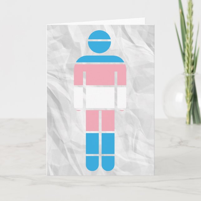 Tarjeta de saludo para hombre transgénero (Anverso)