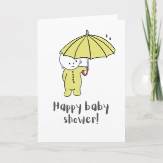Tarjeta de saludo para la ducha de bebé