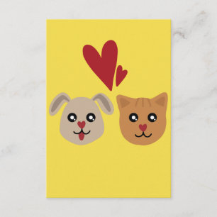 Tarjeta de saludo para los amantes del perro gato