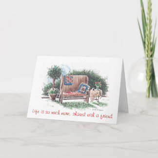 tarjeta de saludo para los mejores amigos. gracias