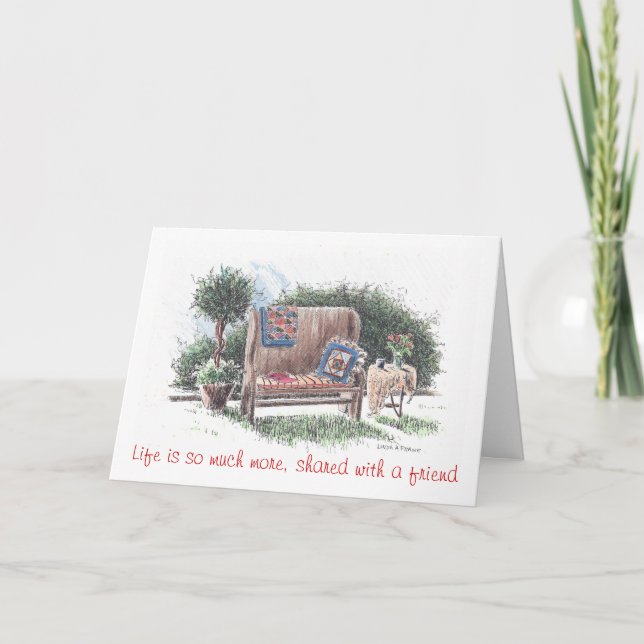 tarjeta de saludo para los mejores amigos. gracias (Anverso)